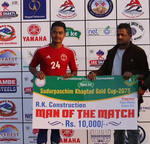 खप्तड गोल्डकपमा पुलिससँग मोरङ फुटबल क्लब ३-० ले पराजित