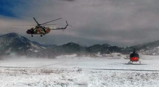 मन्त्री अधिकारीसहित सातै जनाको शव लिएर हेलिकप्टर उड्यो