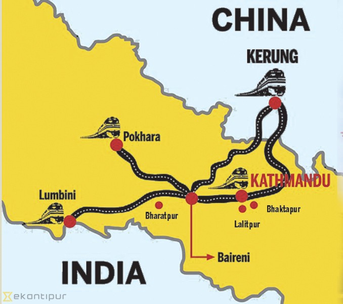 केरुङ–काठमाडौँ रेलमार्गको सम्भाव्यता अध्ययनमै ३५ अर्ब रुपैयाँ लाग्ने
