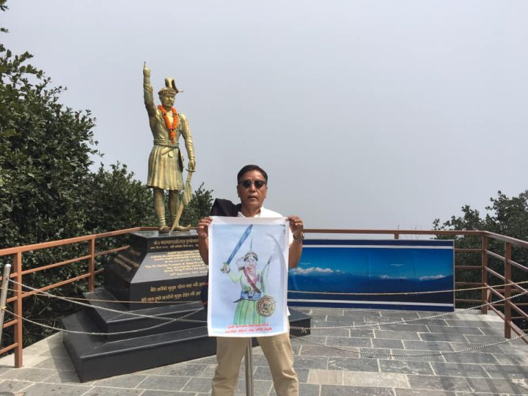 आङकाजीको चन्द्रागिरीमा यस्तो आतंक : पृथ्वीनारायण शाहको शालिक हटाउन माग