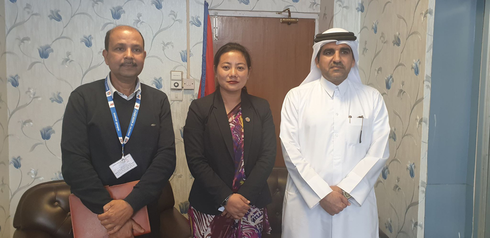 खानेपानी मन्त्रीसँग कतारी राजदुत भन्छन् : नेपालको पानी पिउन आतुर छौँ