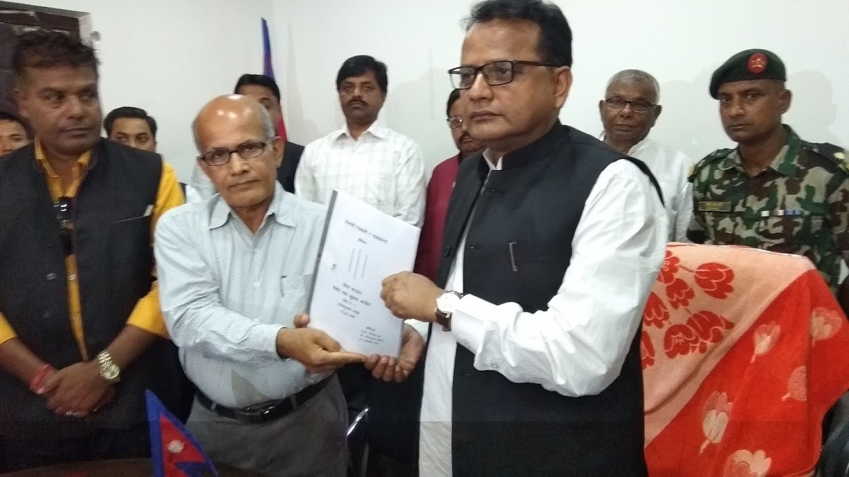 राजधानी तोक्न गठित आयोगले प्रतिवेदन बुझायो