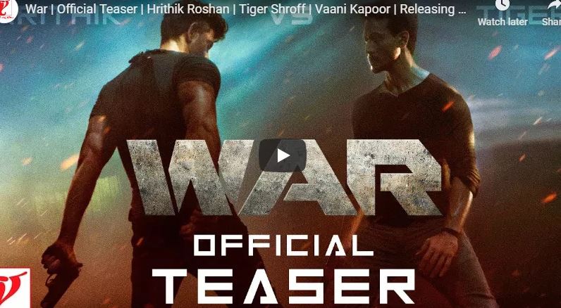 वार’ टिजरमा ऋतिक रोशन र टाइगर श्राफको घम्साघम्सी