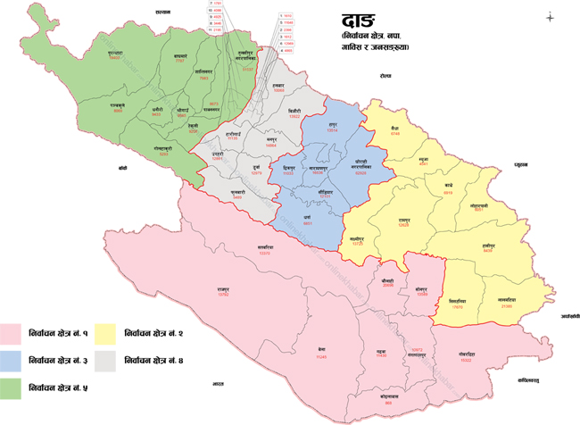 तातियो दाङ निर्वाचन क्षेत्र नं ३ को (२), १४ जना चुनावी मैदानमा