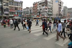 कपाल हल्लाउँदै, मोबाइल चलाउँदै, बाटो काट्दै