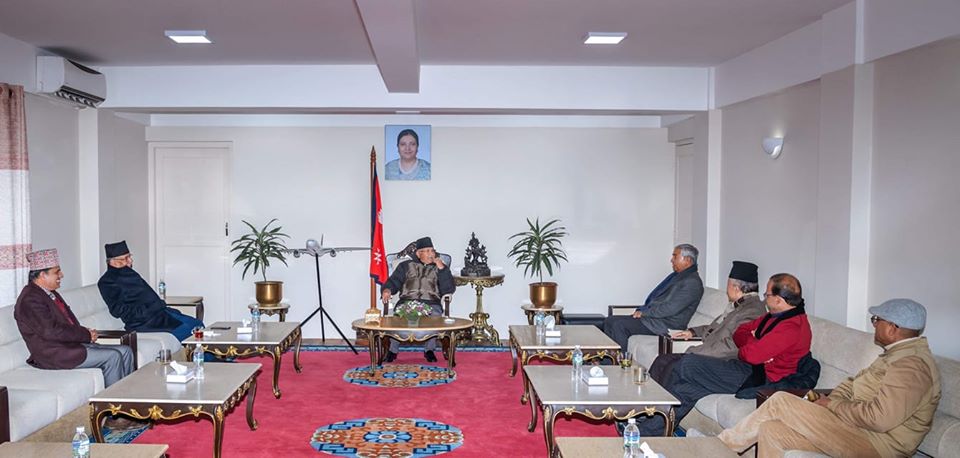 बालुवाटारमा नेकपा र कांग्रेस नेतृत्वबीच भेटघाट