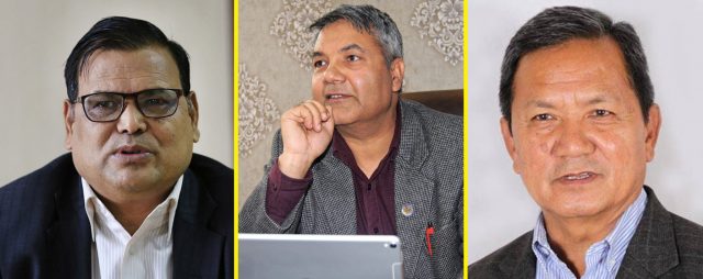 नेकपाका तीन नेताको तीनथरी काण्ड