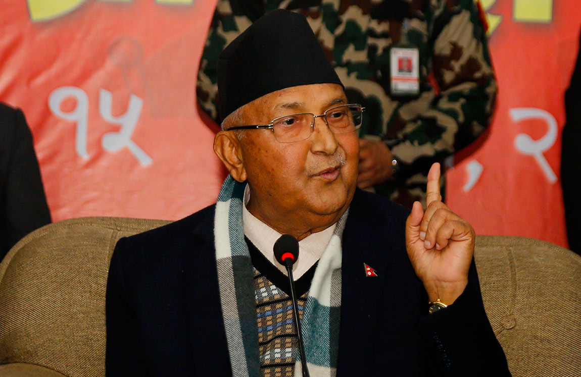 नाकाबन्दी भन्‍न नसक्ने कांग्रेस ‘केक राष्ट्रवादी’ भयो : ओली