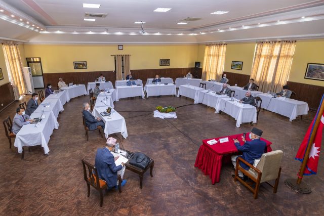 भीम रावलको सुरक्षामा खटिएका जवानमा कोरोना संक्रमण देखिएपनि नेकपाको स्थायी कमिटि बैठक स्थगित