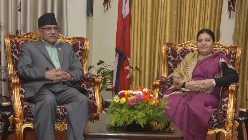 प्रधानमन्त्रीको उक्साहटमा नलाग्न राष्ट्रपतिलाई दाहालको आग्रह, महाअभियोग अफवाह !