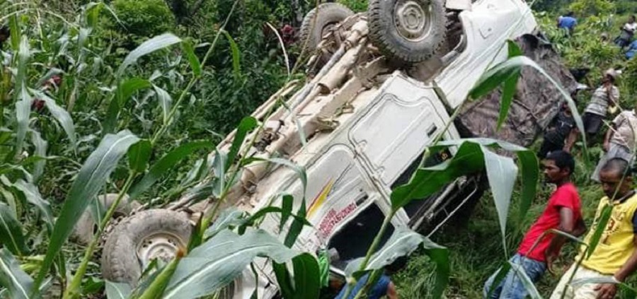 स्कार्पियो दुर्घटनामा पाँच जनाको मृत्यु, तीन घाईते