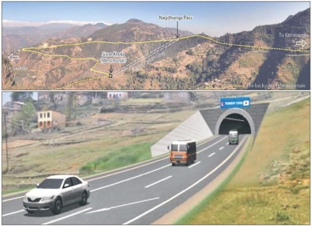 पुसदेखि थानकोट नागढुंगा सुरुङमार्ग खनिदै