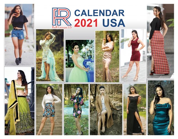 अमेरिकामा नयाँ बर्ष २०२१ को आकर्षक नेपाली मोडलहरुको क्यालेण्डर