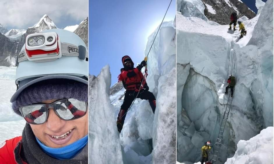 चर्चित गायक राजु लामा सगरमाथाको चुच्चोमा